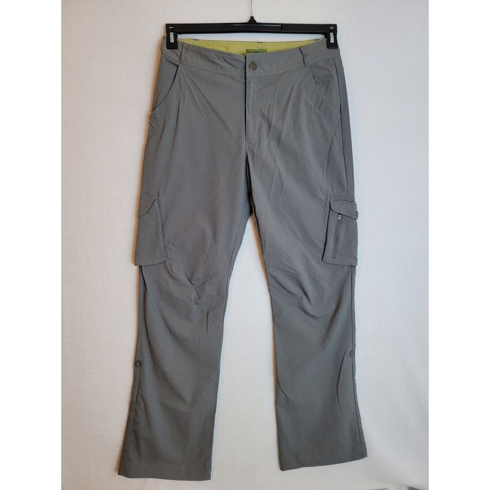 REI UPF‎ 50+ Pants Womens 12 Tall Gray Cargo Nylon/Spandex